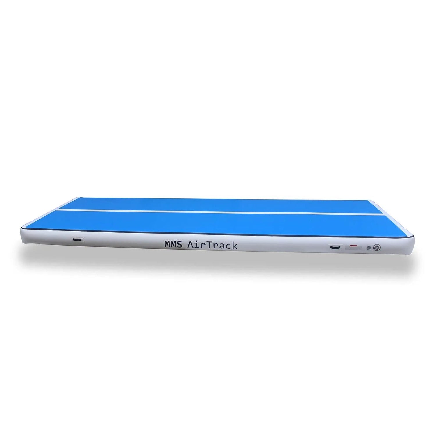 MMS AirTrack Pro blauw model zij aanzicht voor gymnastiek,